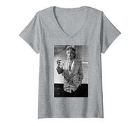 Mujer Rod Stewart en Londres Press For Body Wishes Tour 1983 Camiseta Cuello V