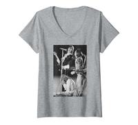 Mujer Rod Stewart Ian McLagan Ronnie Wood se enfrenta en gira Camiseta Cuello V