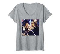 Mujer Rod Stewart y Ronnie Wood se enfrentan a la cima de los pops 1973 Camiseta Cuello V