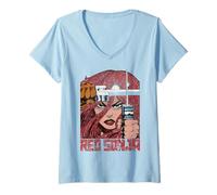 Mujer Rojo Sonja Walter Simonson Comic Legends Pelirroja Arte Guerrero Camiseta Cuello V
