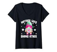 Mujer Roller Skate Mom GNOME For Women Funny 80 90s Roller Skating Camiseta Cuello V