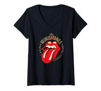 Mujer Rolling Stones - Lengua de 50 años Camiseta Cuello V