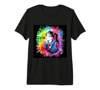 Mujer romántica Lanza un Beso Camiseta Premium