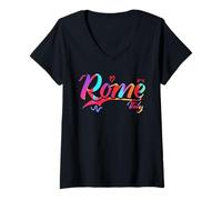 Mujer Rome Roma Italy | Vacation Travel Camiseta Cuello V