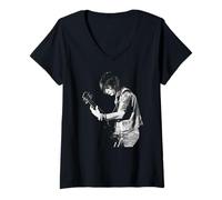 Mujer Ronnie Wood The Faces 1975 Última Gira por Estados Unidos Camiseta Cuello V