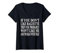 Mujer Ropa de Baguette | Mejor diseño Divertido para Amantes del Pan Camiseta Cuello V
