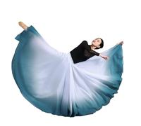 Mujer Ropa de Baile Lírico Estilo Falda Larga de Vuelo Swing Clásico y Moderno Falda Multicolor de Práctica de Danza para Bailes de salón y Festivales con Pantalones Cortos BlancoJByglv L