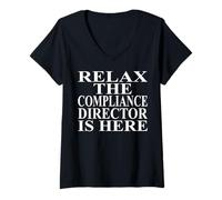 Mujer Ropa de director de cumplimiento | Diseño divertido de grandes directores Camiseta Cuello V