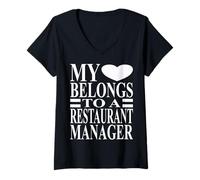 Mujer Ropa de gerente de restaurante | Gran diseño divertido de gerentes Camiseta Cuello V