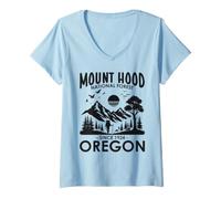 Mujer Ropa de MT Hood | Regalos de Mount Hood National Forest Oregon Camiseta Cuello V
