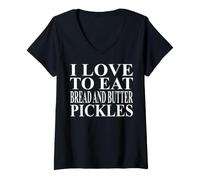 Mujer Ropa de pepinillos de Pan y Mantequilla - Increíble diseño de pepinillos Camiseta Cuello V