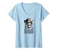 Mujer Ropa de perseverancia Motivacional - Casco de fútbol ratón Camiseta Cuello V