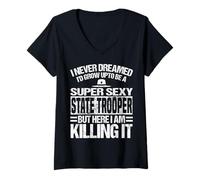 Mujer Ropa de State Trooper - Divertido diseño de Great Troopers Camiseta Cuello V