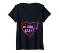 Mujer Ropa Divertida de My Kink Is Karma Camiseta Cuello V