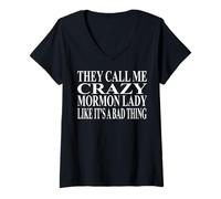 Mujer Ropa mormona | Gran diseño Divertido de los mormones Camiseta Cuello V