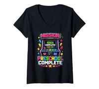 Mujer Ropa para niños de Nivel Preescolar de Funny Level, Completa para los últimos días de Clases Camiseta Cuello V
