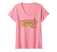 Mujer Roper Romp Funny Three's Company Flexing Helen Roper Vintage Camiseta Cuello V
