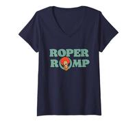Mujer Roper Romp Mrs Roper Three's Company Typography 80s Camiseta Cuello V