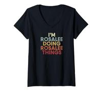 Mujer Rosalee Name Rosalee Personalized Name First Given Camiseta Cuello V