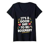 Mujer Rosemary Personalized Retro Girls Custom Rosemary Name Camiseta Cuello V