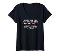 Mujer Roses Are Red Violets Are Blue Funny Crime Show True Crime Camiseta Cuello V
