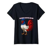 Mujer ROSNY-SOUS-BOIS France Français Souvenir Article Camiseta Cuello V