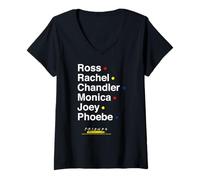 Mujer Ross Rachel Chandler Monica Joey Phoebe Amigos Reunión Camiseta Cuello V