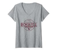 Mujer Roswell Nuevo México - Roswell NM Label Camiseta Cuello V