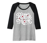 Mujer Rottie Mom Cute Rottweiler Dog Mother Mujer Camiseta Manga Raglan