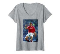 Mujer Roy Keane Manchester United, GOL del Tottenham Hotspur, fútbol Camiseta Cuello V