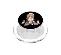 Mujer Rubia De Dibujos Animados Rodeado De Gatos Amante PopSockets PopGrip para MagSafe