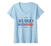 Mujer Rubio 2028 Marco Rubio 2028 For President Election Flag Camiseta Cuello V