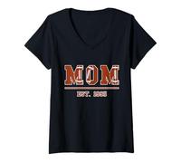 Mujer Rugby Mamá Desde 1995 Cumpleaños Día de la Madre Camiseta Cuello V