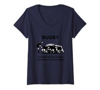 Mujer Rugby Otra Razón para Dar A Alguien Un Cwtch Hoy Camiseta Cuello V