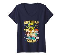 Mujer Rugrats Birthday Crew Retro Camiseta Cuello V