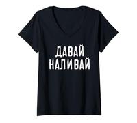 Mujer Rusia Fiesta Decir Vodka para Bebedores De Alcohol Rusos Camiseta Cuello V