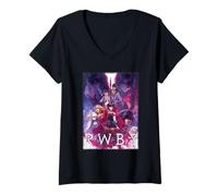 Mujer RWBY Colorful Show Poster Anime Cartoon Camiseta Cuello V