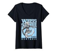 Mujer RWBY Weiss Schnee Anime Cartoon Camiseta Cuello V