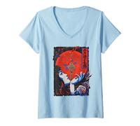 Mujer Ryam J106 Goth Girl Rose Póster japonés Arte Clave Camiseta Cuello V