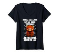 Mujer Sabrina ha entendido el nombre del dicho Camiseta Cuello V