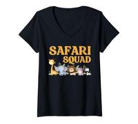 Mujer Safari Squad - Jungle Animal Adventure Crew Design Camiseta Cuello V