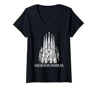 Mujer Sagrada Familia Camiseta Cuello V
