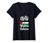 Mujer Sáhara Occidental Camiseta Cuello V