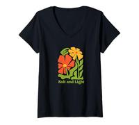 Mujer Sal y Luz Fe Cristiana Jesucristo Camiseta Cuello V