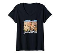 Mujer Salamanca España Souvenir/Salamanca Camiseta Cuello V