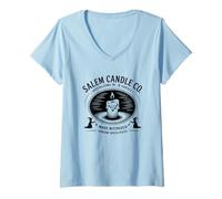 Mujer Salem Candle Co - Maldiciones genuinas de Hocus Pocus Camiseta Cuello V