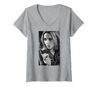 Mujer Sally Philips Smack The Pony Escritor de Comedia Andy Willsher Camiseta Cuello V