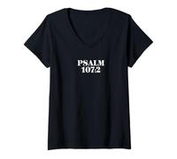 Mujer SALMO 107 2 - Verso de la Biblia Camiseta Cuello V