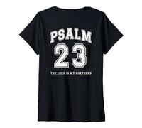 Mujer Salmo 23 Christian Varsity The Lord Is My Shepherd Verse Camiseta Cuello V
