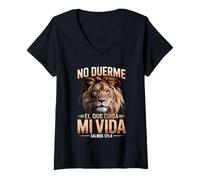 Mujer Salmos 121:4 - Dios Siempre me cuida Christian Lion Camiseta Cuello V